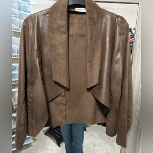 Super cute vegan leather and suede jacket. Made in Italy brand new